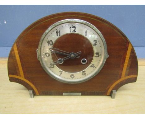 1030s style mantle clock with key and pendulum