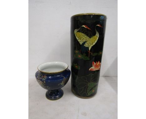 Vintage Carltonware hand painted centre bowl and a an oriental vase