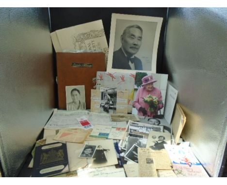 A collection of family ephemera relating to Percy Sekine (1920-2010) to include family photo albums, with some pictures stamp