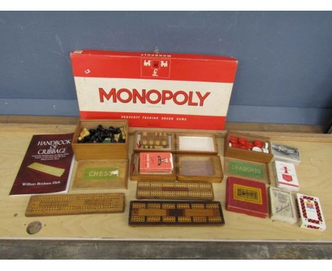 Vintage games to include Monopoly, Chess and Cribbage etc&nbsp;