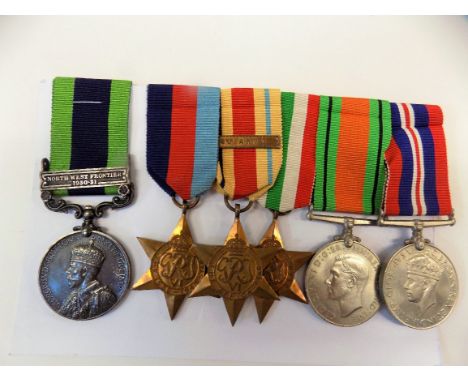 *Medals. WWII group of six to Signalman H.A. Thomson, Royal Signals,  India General Service 1908-35, G.V.R., one clasp, North