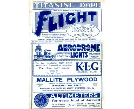 Aviation. How to Build an Aeroplane 1911,  Flight magazines of 1929, Noffsinger Annotated Bibliography of WWI aviation books,