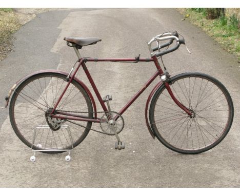 *A Rudge-Whitworth Gentleman's 'Crescent' Sports Bicycle. A maroon-enamelled 22-inch frame,  retaining its original decals an