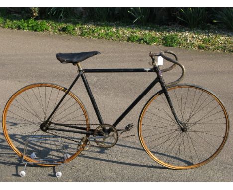 *A Gentleman's Bicycle with a 'Triumphant' headstock badge,   21-inch black enamelled frame with track ends, narrow section 2