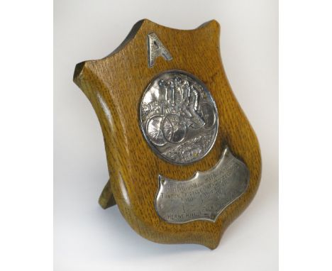 *H.W. Bartlett. A presentation shield on behalf of the Annerley Bicycle Club for Tandem Tricycles Record held at the Herne Hi