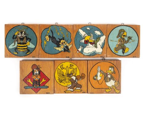 *USAAF Fighter Squadron.  WWII USAAF Original USAAF Fighter Squadron Artwork believed to be from the cartoon artist Richard (