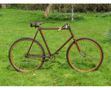 *A c1898 Warman-Schub Cycle House Path Racer. A rare Chicago-manufactured bicycle featuring inch-pitch block chain driven by 