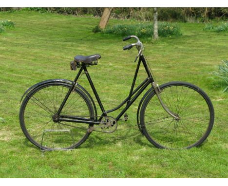 *A Royal Enfield Cycle Co., Lady's Cross-Frame Bicycle. A highly original bicycle with its original black enamel finish enhan