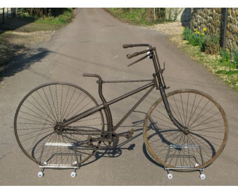 *A c1892 D. Rudge & Co. 'Bicyclette' Solid-Tyred Safety Bicycle of the demountable type. A fundamentally unmolested barn disc