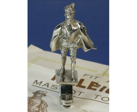 *Raleigh. A rare bicycle mascot in the guise of Sir Walter Raleigh standing with his sword and cloak around his shoulders.  H