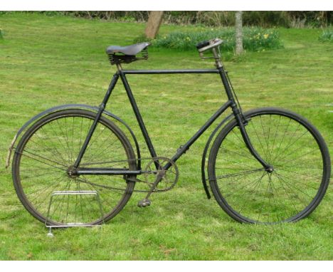 *A B.S.A. Sprung-Frame Gentleman's Bicycle. A 25-inch frame with a cottered bottom bracket assembly that includes a flexible 
