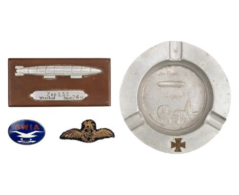 *British West India Airways (BWIA). BWIA enamel badge,  oval sterling silver enamelled in red, white and blue, sterling silve
