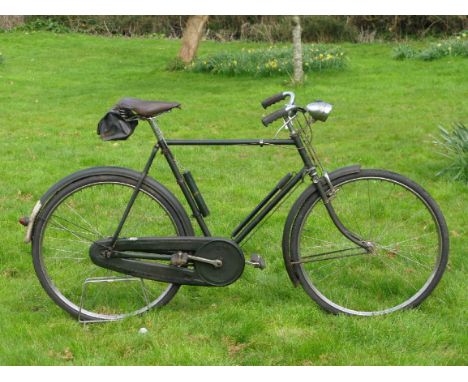 *Raleigh Gentleman's Roadster. A circa 1954 machine with a Sturmey Archer three-speed Dyno hub,  stirrup brakes, chain-case e