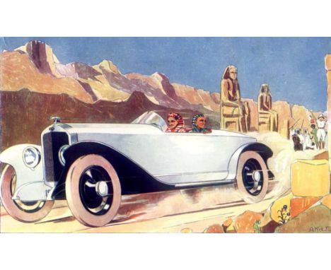 1924 Doriot Flandrin Parant - (DFP), a landscape format, cord-tied hard cover brochure promoting the 'Nouveaux' 12CV Models A