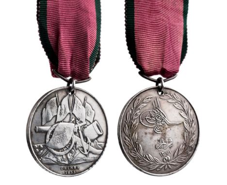 *Chargers Medal. A Turkish Crimea Medal to Private John Bow, 17th Lancers who was wounded during the Charge of the Light Brig