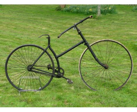 *A Hillman Herbert & Cooper Solid-Tyred Safety Bicycle. A restoration project but a fundamentally sound machine with its chai