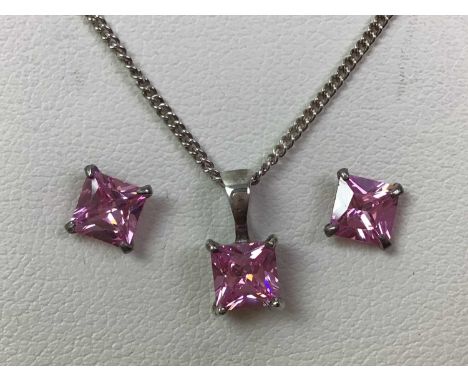 COLLECTION OF SILVER GEM SET JEWELLERY, including pendants and earrings