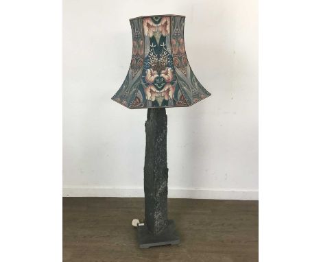 MODERN GRANITE STANDARD LAMP, along with an Edwardian tub chair and a Sorrento tableheight of lamp including shade 139cm high