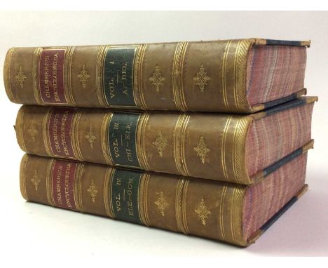 COLLECTION OF LEATHER BOUND BOOKS, 19TH CENTURY AND LATER including The British Isles Vol II, The Royal Scottish Academy 1826
