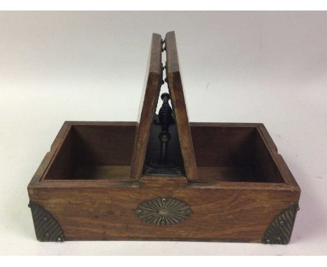 VINTAGE SMOKERS BOX, the two compartment box labelled Cigars and Cigarettes26.5cm wide