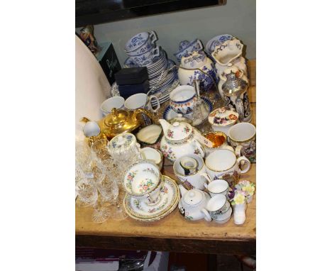 Group of china and glass including Spode