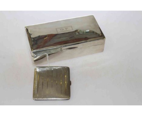 Silver cigarette case and silver cigarette box