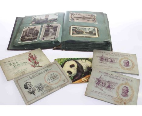 Good postcard album and cigarette cards