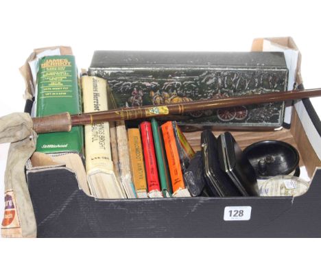 Milbro Trufly rod, Hardy & Alcock reels, lighter, books, whistle, etc
