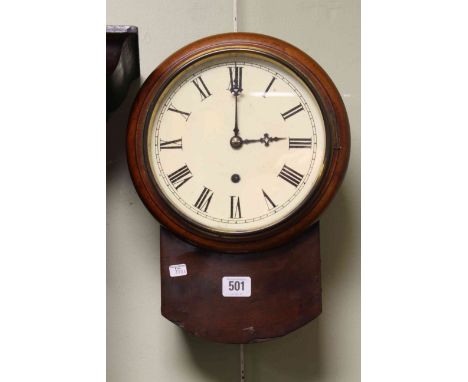 Small Victorian mahogany wall clock 