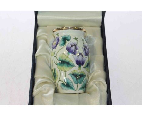 Moorcroft enamel box, boxed