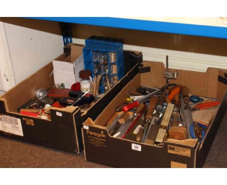 Two boxes of various model making tools