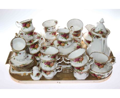 Royal Albert Old Country Roses tea service (approximately fifty pieces)