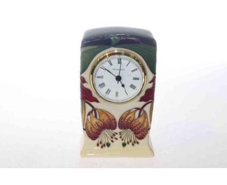 Moorcroft 'Anna Lily' clock