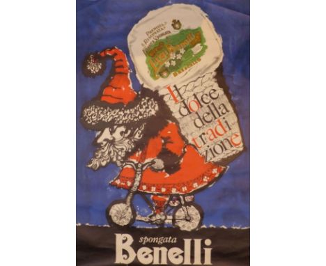 Werbeplakat für den Weihnachtskuchen "Spongate Benelli" Italien, 1959 Fabbrica Spongata Luigi Benelli Fornitore della Real Ca