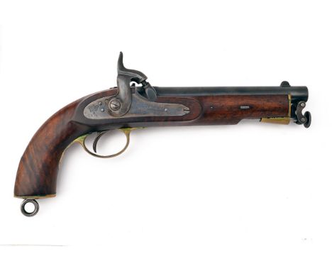 COOPER & GOODMAN, BIRMINGHAMA GOOD .650 PERCUSSION SMOOTHBORE SERVICE-PISTOL, MODEL 'INDIAN LANCER'S PATTERN', no visible ser