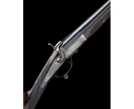 J. & W. TOLLEYAN 8-BORE SINGLE-BARRELLED ROTARY-UNDERLEVER PINFIRE HAMMERGUN, serial no. 1271,34in. barrel, short sight flat 