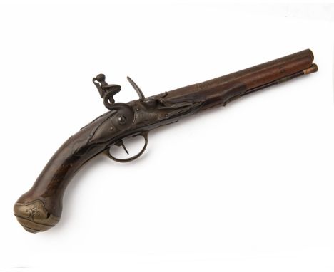 T. PROBIN, BIRMINGHAMA 28-BORE FLINTLOCK SASH-PISTOL, no visible serial number,first half of the 18th century, with round iro