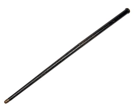 A 100-BORE PRE-CHARGED PNEUMATIC MUZZLE-LOADING AIR-CANE, MODEL 'STRAIGHT RESERVOIR TYPE', no visible serial number,circa 188