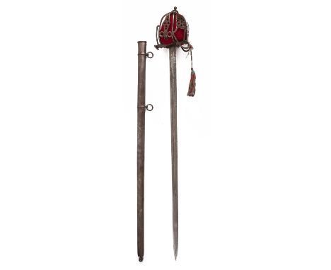 BRADSHAW, LONDONA HIGHLAND INFANTRY OFFICER'S 1828/32 PATTERN BASKET-HILTED BROADSWORD TO THE 93rd HIGHLANDERS,circa 1880, wi