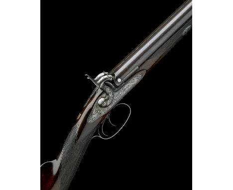 GASQUOINE & DYSON, MANCHESTERA 13-BORE PERCUSSION DOUBLE-BARRELLED SPORTING-GUN, serial no. 1430,circa 1850, with 29 1/2in. l