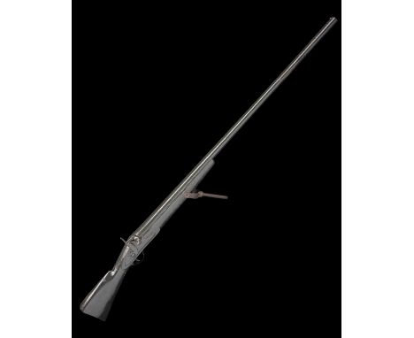 A 4-BORE PERCUSSION SINGLE-SHOT BANK-GUN, UNSIGNED, no visible serial number,circa 1870, with slightly tapering London proved