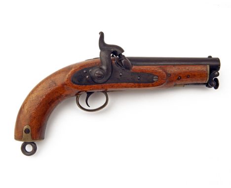 TOWER ARMOURIES, LONDONA GOOD .550 PERCUSSION CONSTABULARY or COASTGUARD BELT-PISTOL, no visible serial number,dated for 1855