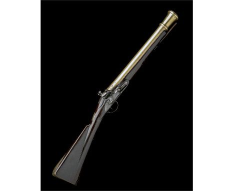 BRANDER, LONDONA 10-BORE FLINTLOCK BRASS-BARRELLED BLUNDERBUSS, no visible serial number,circa 1770, with heavy 16in. barrel 