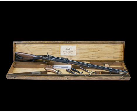 WHITWORTH RIFLE CO., MANCHESTERA CASED .451 (WHITWORTH) SINGLE-SHOT MILITARY MATCH RIFLE, serial no. B67,circa 1865, with exp