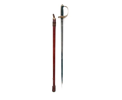 A PATTERN 1856 IRISH GUARDS DRESS-SWORD, UNSIGNED, serial no. 13726,circa World War One, with straight 32in. polished blade e