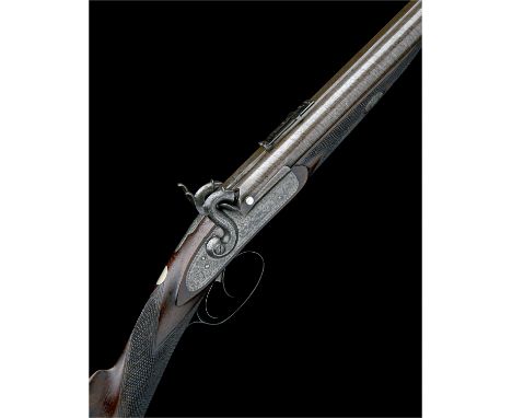 HENRY TATHAM, LONDONA 22-BORE (.600) PERCUSSION DOUBLE-BARRELLED SPORTING CARBINE, serial no. 7013,circa 1840, with browned t