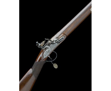 EX W. KEITH NEAL: JOHN MANTON, LONDONA RARE CASED 20-BORE FLINTLOCK SINGLE-BARRELLED SPORTING-GUN WITH INTERCHANGEABLE BARREL