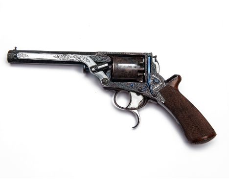 W. TRANTER, BIRMINGHAMA FINE CASED 54-BORE PERCUSSION TRIGGER-COCKING REVOLVER, MODEL 'TRANTER'S PATENT DOUBLE TRIGGER', seri