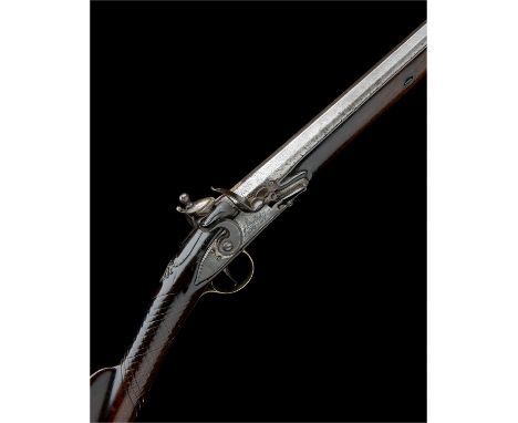 HAYWOOD, CHESTERA 12-BORE FLINTLOCK SINGLE-BARRELLED SPORTING-GUN, no visible serial number,circa 1780, with two-stage slight