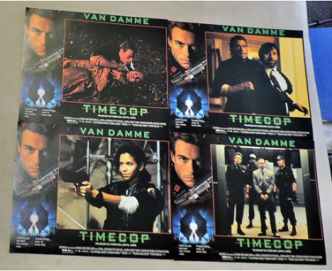 Film Lobby Posters (range of 8, 14" X 11"), Time Cop (1994). Starring Jean-Claude Van Damme, Mia Sara and Ron Silber. Directe